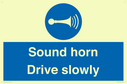 sound-horn-drive-slowly-warehousing-and-delivery-sign~